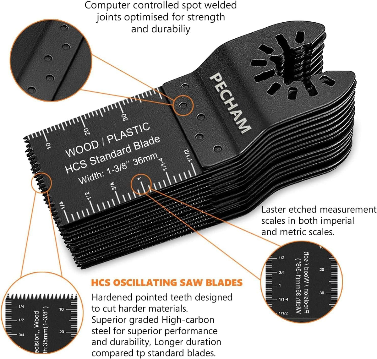 PECHAM two C-clip adapters extend compatibility with Rockwell and Worx tools.