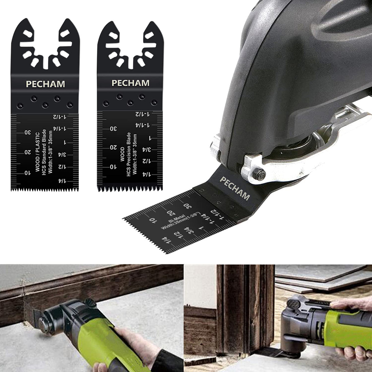PECHAM universal compatibility boosts versatility with many oscillating tools.