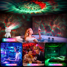 Pedica Galaxy Projector oval living-room mood-light setting a cozy atmosphere.