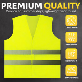 PeerBasics safety vest bulk pack conveys ten piece set for teams