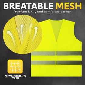 PeerBasics safety vest cycling use shown for daytime and evening rides