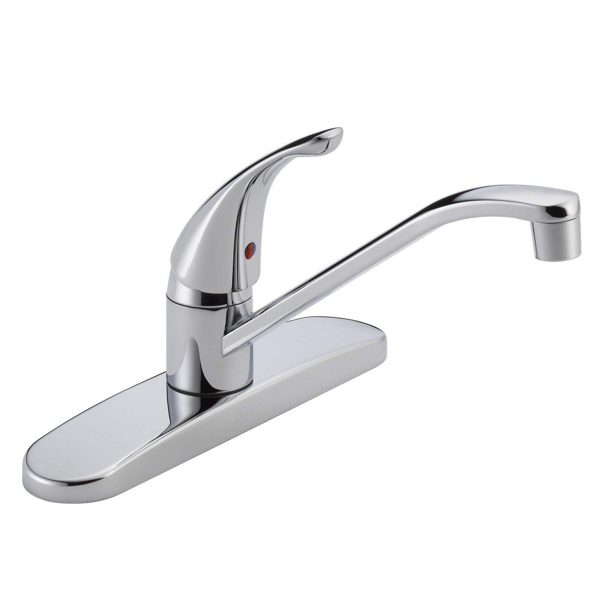 Peerless P110LF chrome faucet spout full view showing versatile reach and design