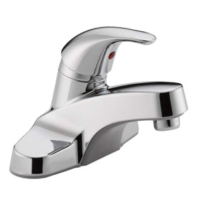 Peerless P131LF centerset chrome faucet top view, sleek profile for modern baths.