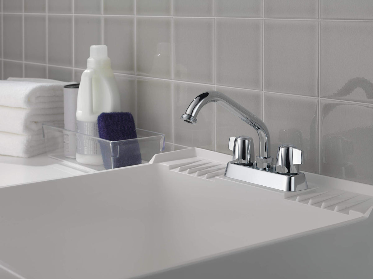 SpotShield finish resists water spots and fingerprints on the Peerless faucet.