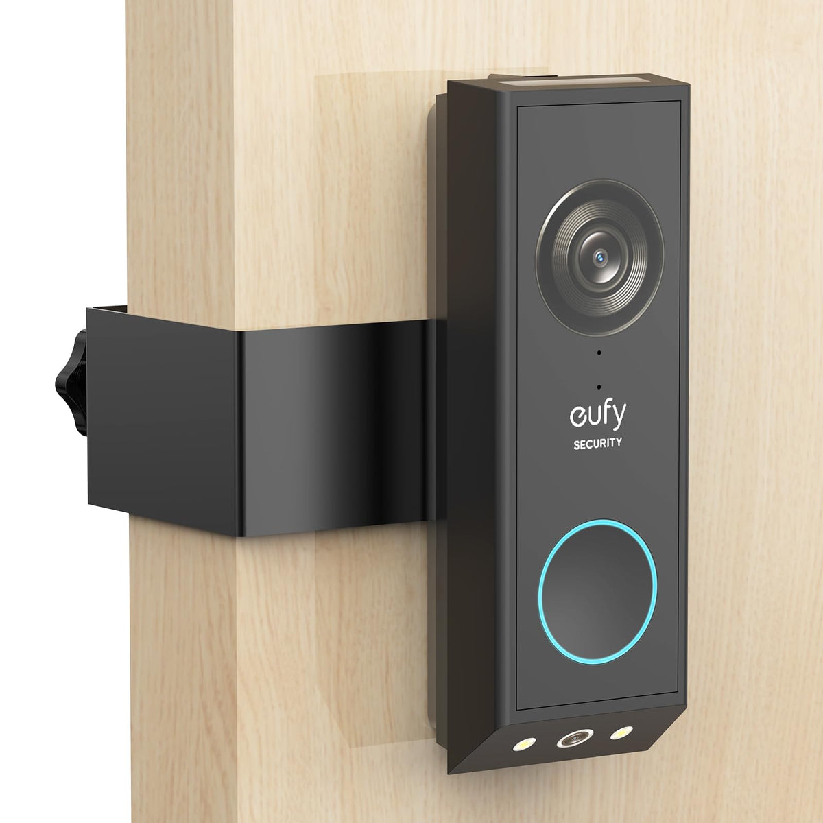 PEF anti-theft doorbell mount for E340 in stainless steel, secure renters-friendly mounting.