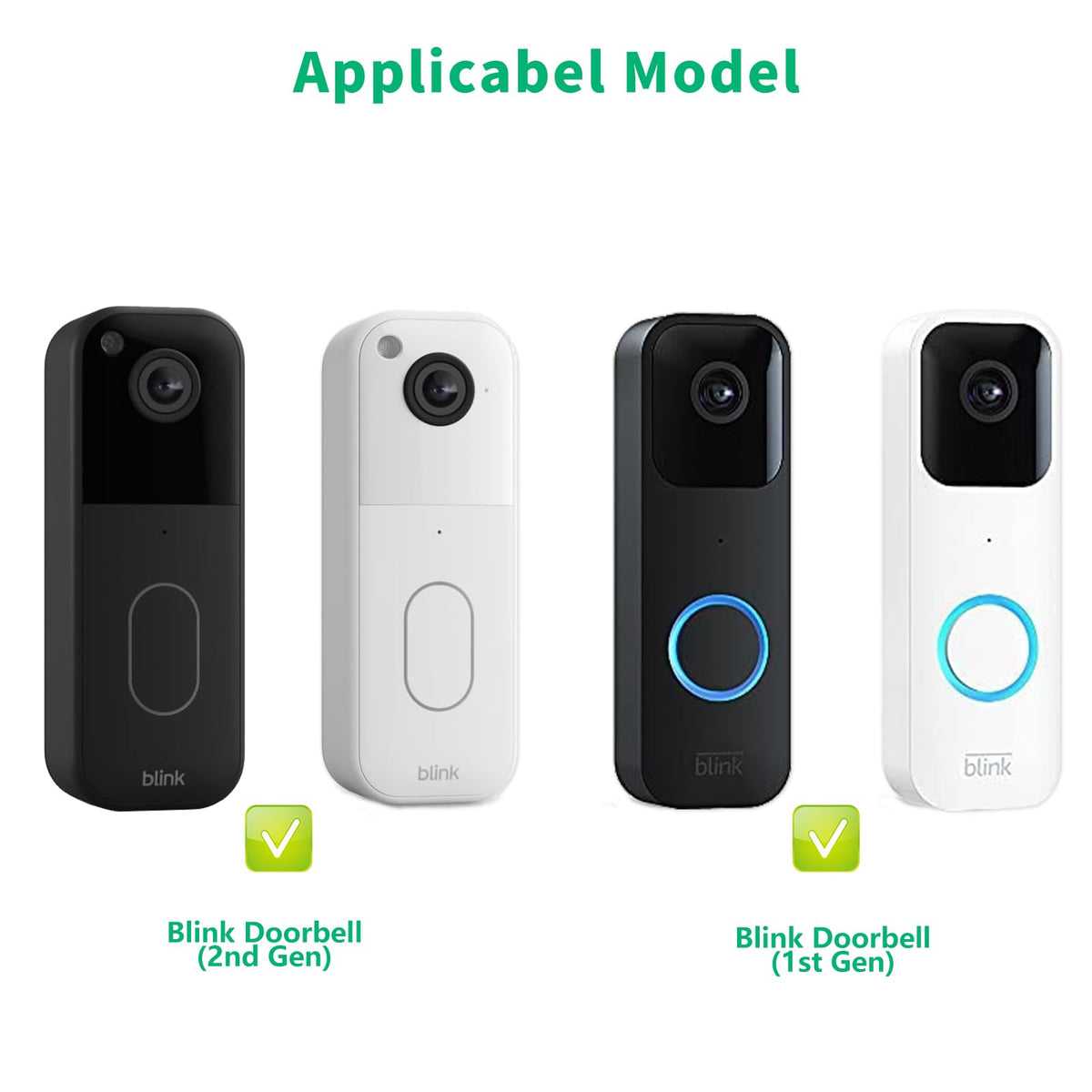 PEF Blink Doorbell Mount full-wrap design deters tampering while preserving access to features