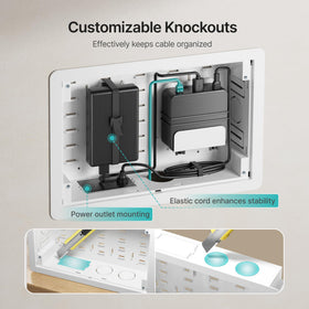 PEGZONE 9-inch in-wall media box Apple TV compatibility for easy integration