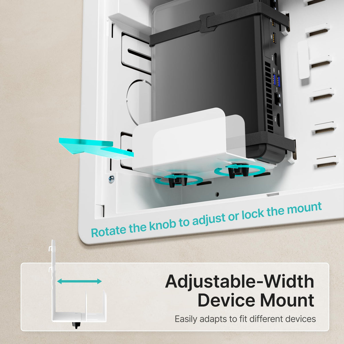 PEGZONE 9-inch in-wall media box Wi-Fi transparent materials support reliable wireless performance