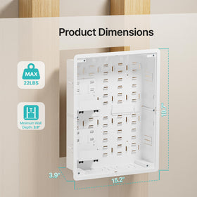 PEGZONE behind-TV installation demonstrates hidden outlets and tidy cables