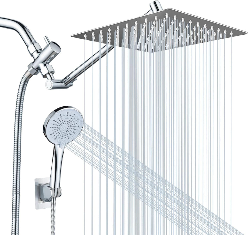 Peicuai Plus 10-inch rainfall head provides wide spa-like coverage.