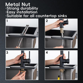 easy-clean spray head reduces buildup and simplifies maintenance