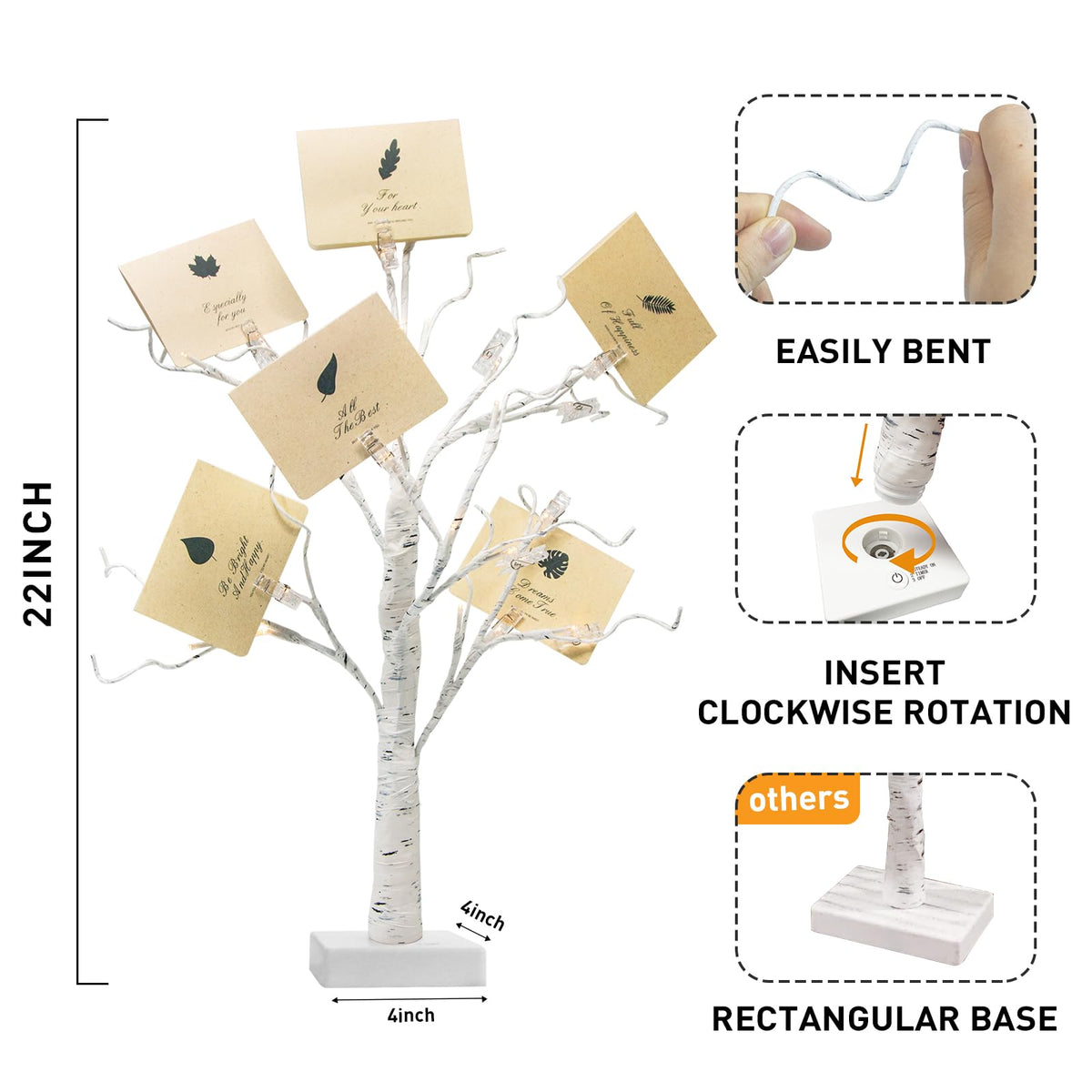PEIDUO money tree photo clips stand shown in a decorative setup