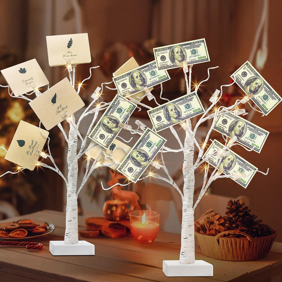 PEIDUO money tree USB or battery power for flexible use