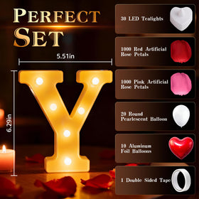 Peledic heart-shaped letter light-up sign provides a chic focal point for walls or tabletops