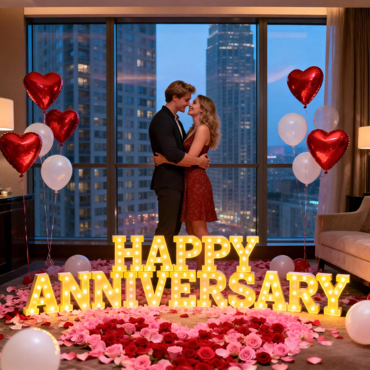 Peledic romantic ambiance kit elevates anniversary and wedding decor.
