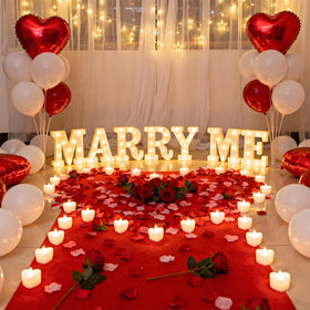 Peledic rose petals decorate space with romantic texture.
