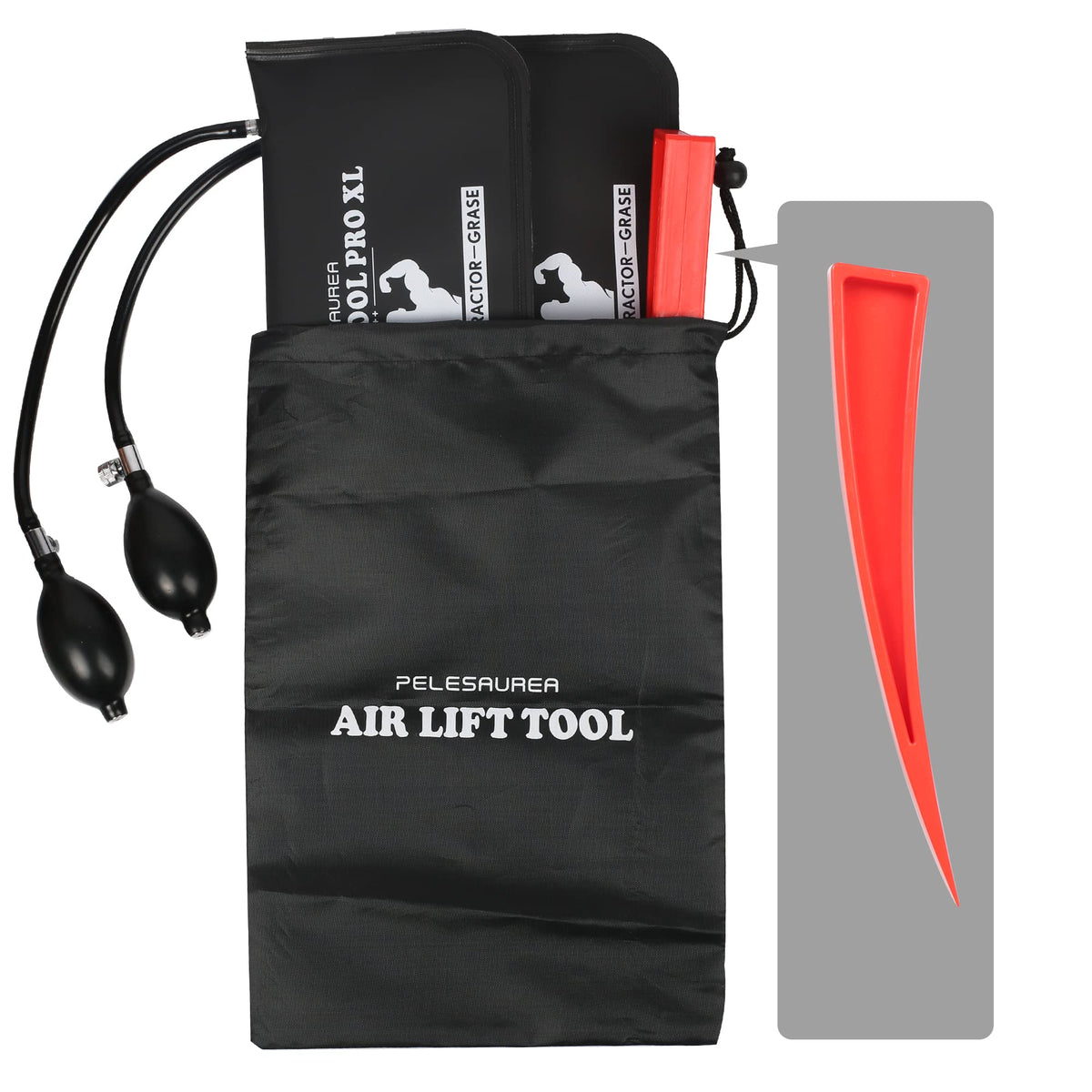 Pelesaurea air wedge load capacity up to 250kg supports heavy door installations.