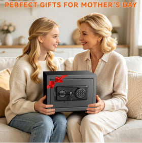 Compact Pelinix safe fits into cabinets, closets, or under beds