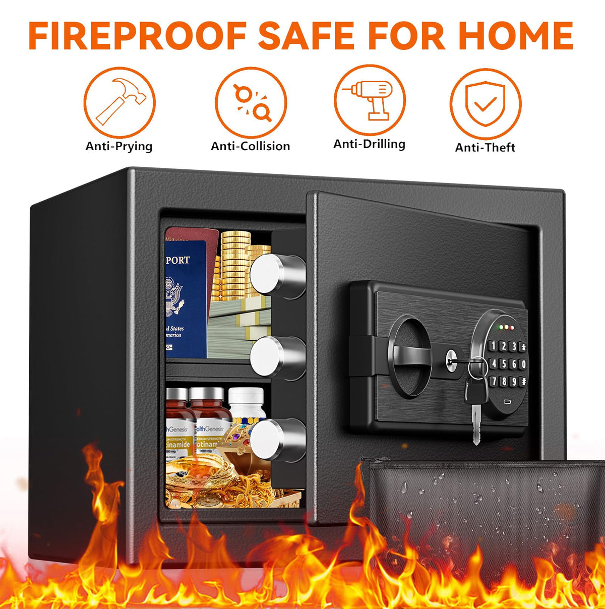Pelinix 1.2 Cub safe with digital keypad enables fast, reliable access