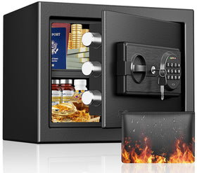Pelinix 1.2 Cub small fireproof safe front view for discreet home protection