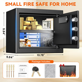 Pelinix safe interior light illuminating valuables inside