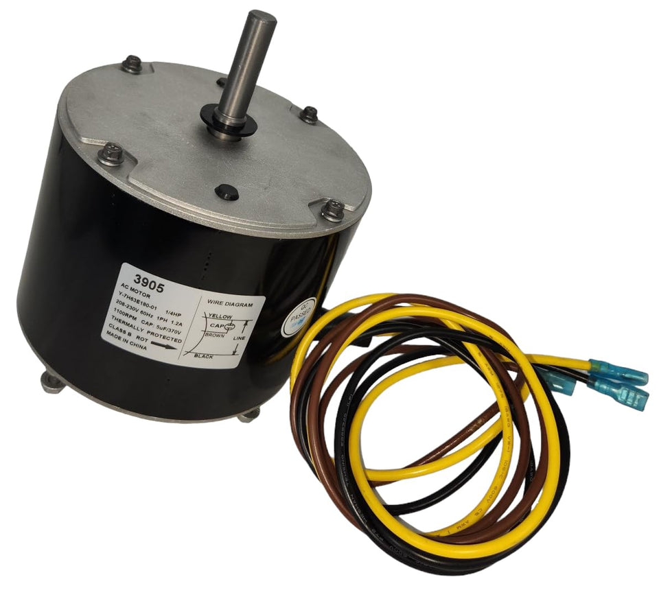 Pellethead Carrier 3905 condenser motor front view showing compact design and brand quality.