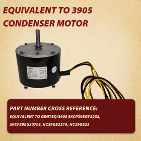 Pellethead 3905 condenser motor side view highlighting easy install features.