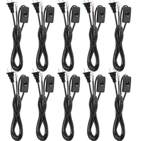 Pelopy lamp cord with molded plug enables quick, secure lamp wiring.