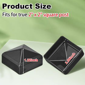 Pelopy 2x2 snug fit cap improves post stability with a decorative finish.