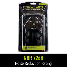 Peltor Sport Tactical 100 low-profile cups fit rifles and shotguns.
