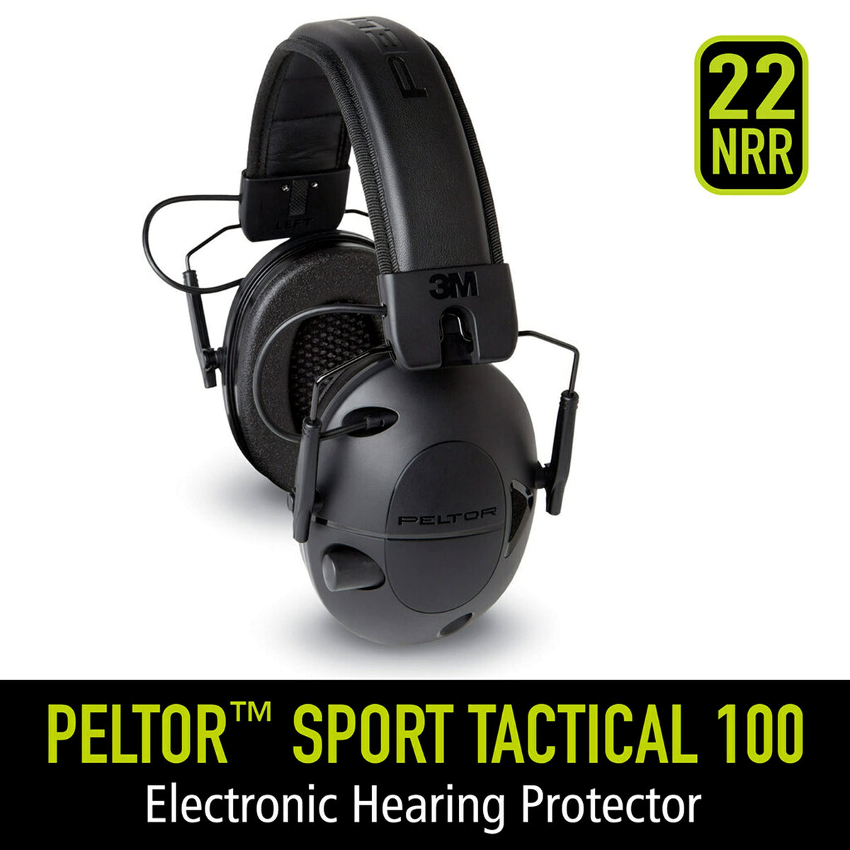 Peltor Sport Tactical 100 recessed microphones reduce wind noise.