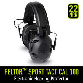 Peltor Sport Tactical 100 recessed microphones reduce wind noise.