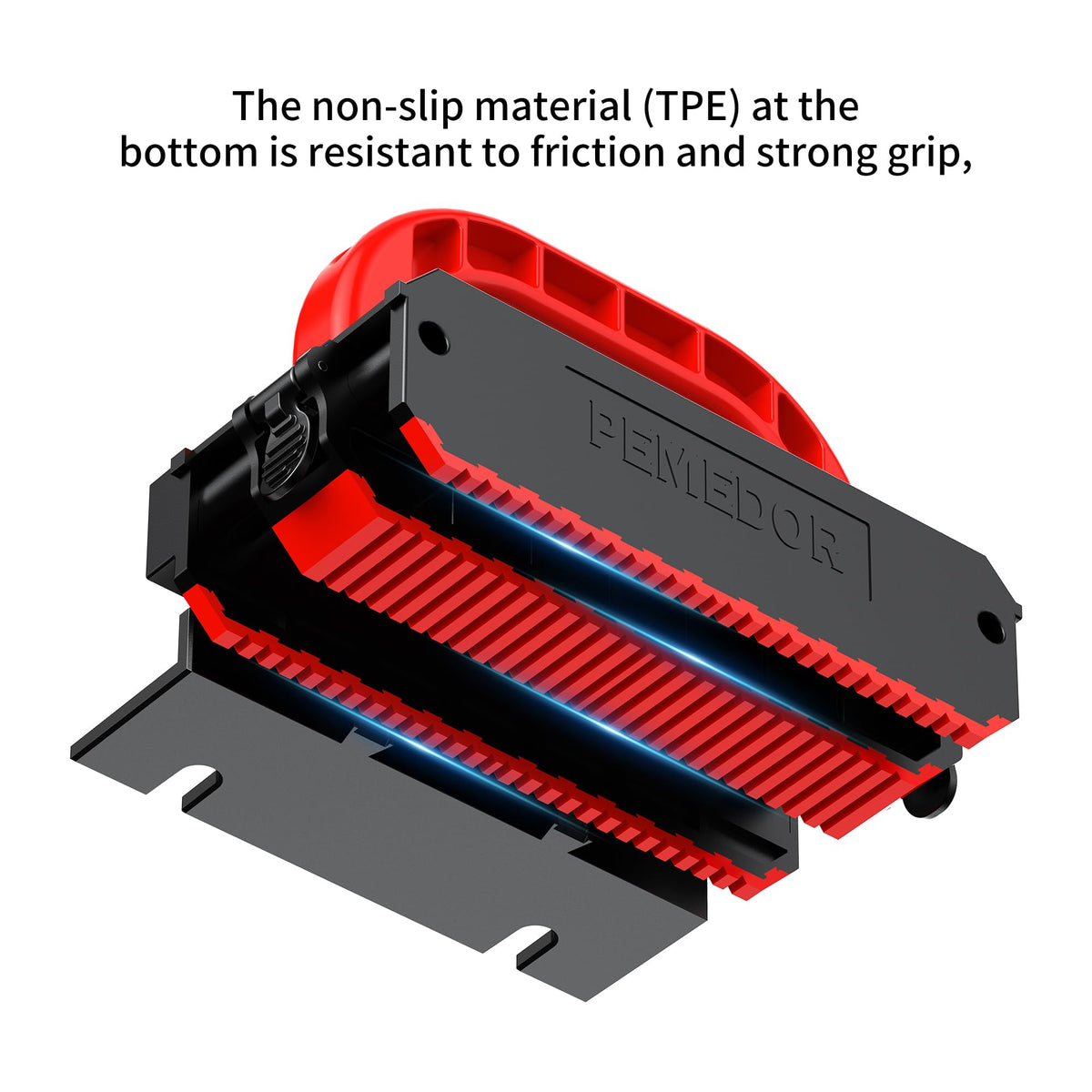 PEMEDOR push block on jointer guard improves finger protection and accuracy.
