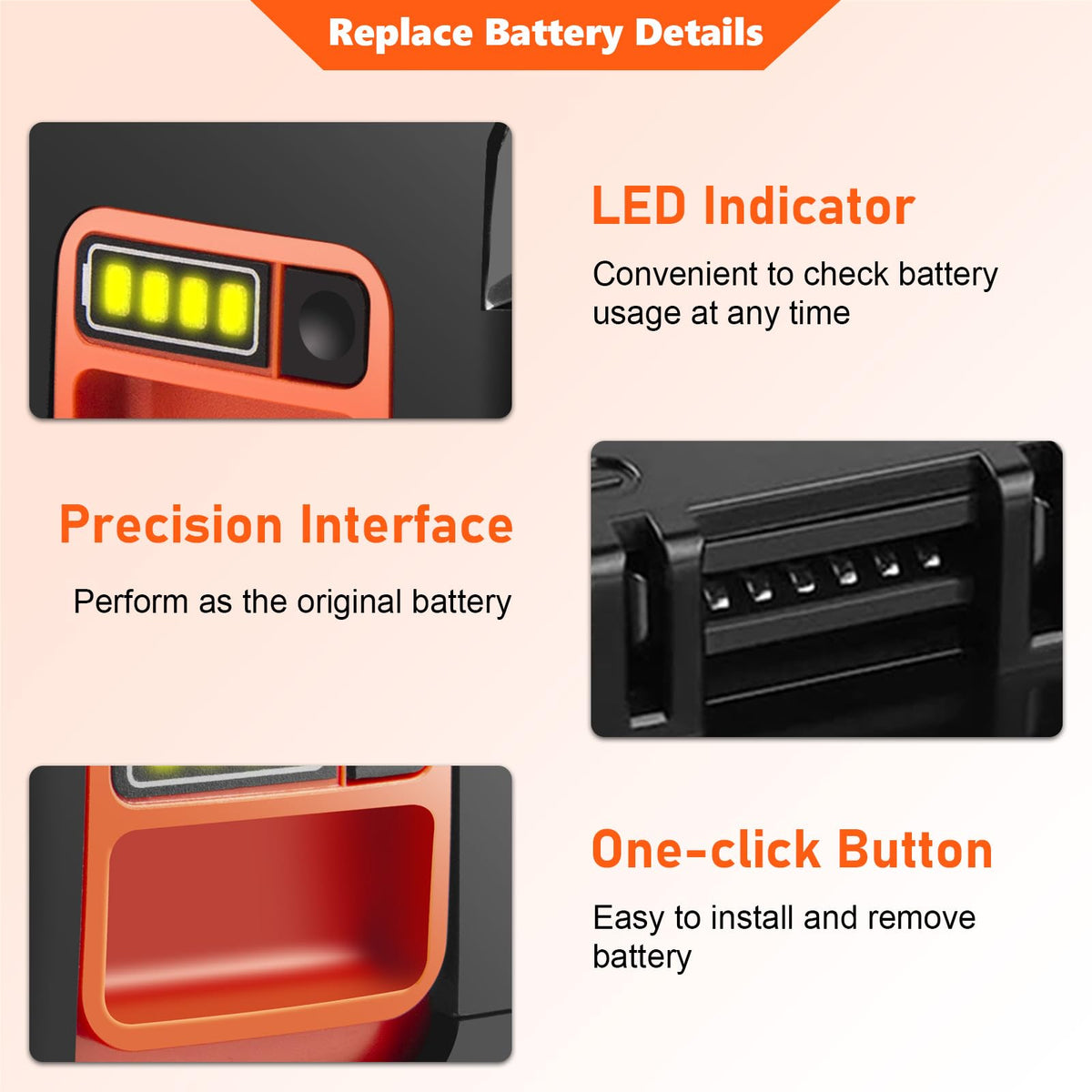 PENGJBATTER 40V battery protection features help safe charging and use.