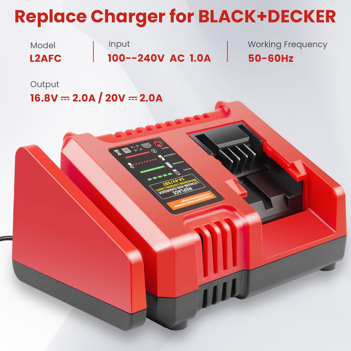 PENGJBATTER L2AFC LED indicator shows charging status at a glance.