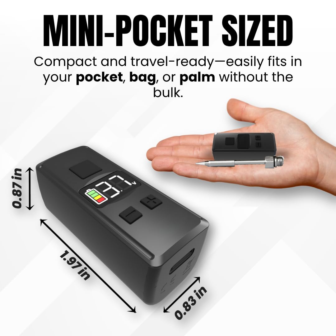 Penjamin LED display shows voltage and battery level at a glance.