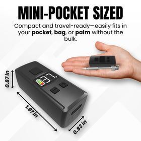 Penjamin LED display shows voltage and battery level at a glance.