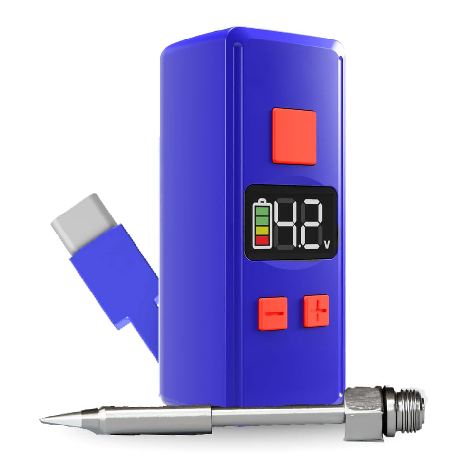 Penjamin mini soldering iron with blue tip for precise on-the-go repairs.