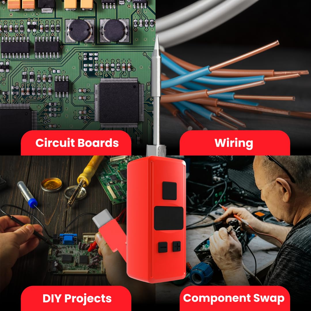 Penjamin mini soldering iron compact rechargeable design with USB-C charging for quick sessions.