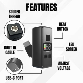 Penjamin USB-C battery cable built in for direct charging anywhere.