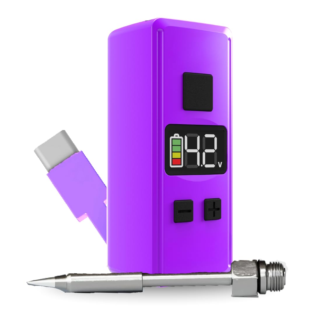 Penjamin mini soldering iron with integrated USB-C cable for on-the-go charging