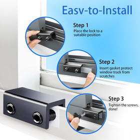 Penmama sliding window locks assembly shows double-screw mounting for secure operation.