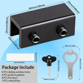 Penmama sliding window locks key handle provides easy identification and access.