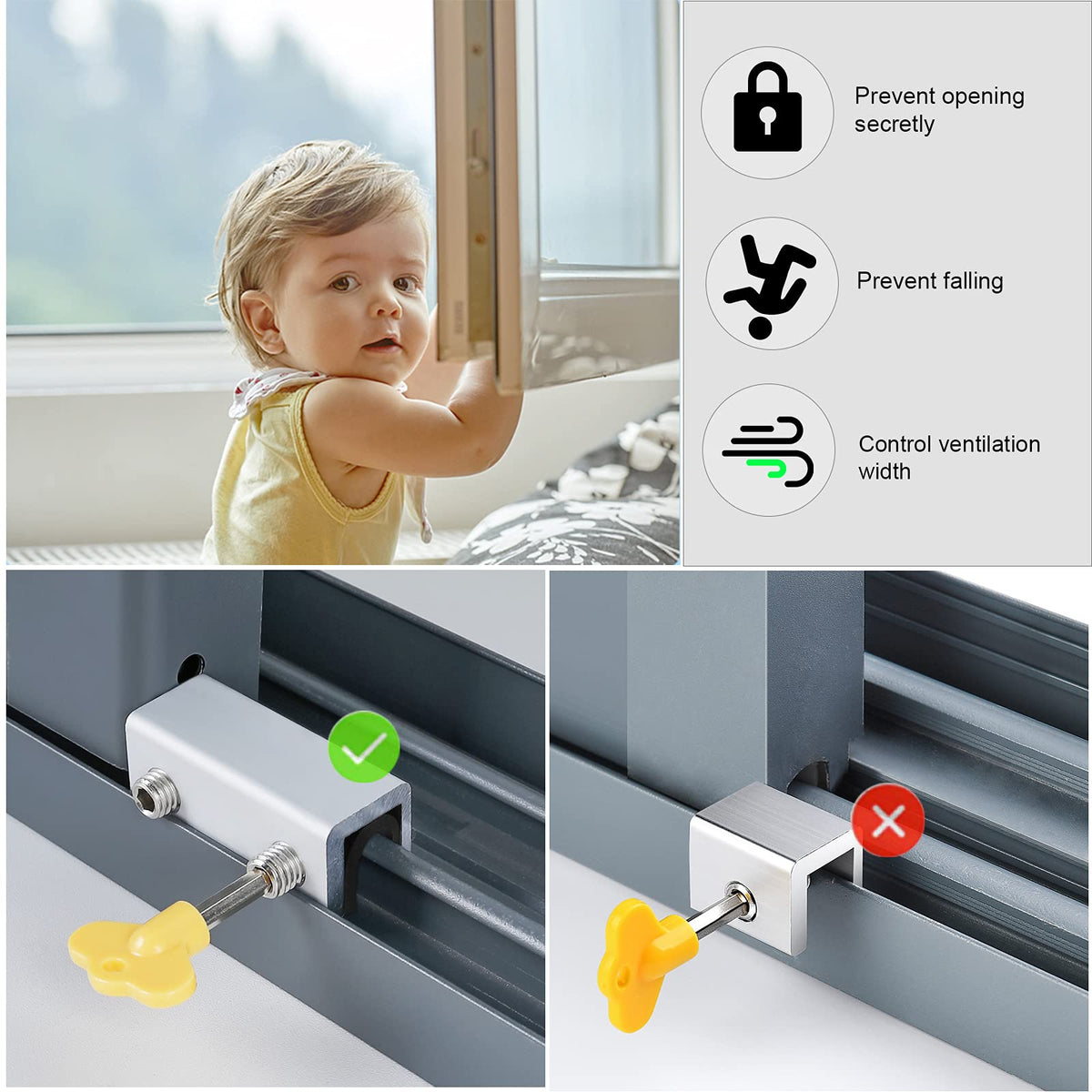 Penmama lock on track with measurement guide for proper fit on wider tracks.