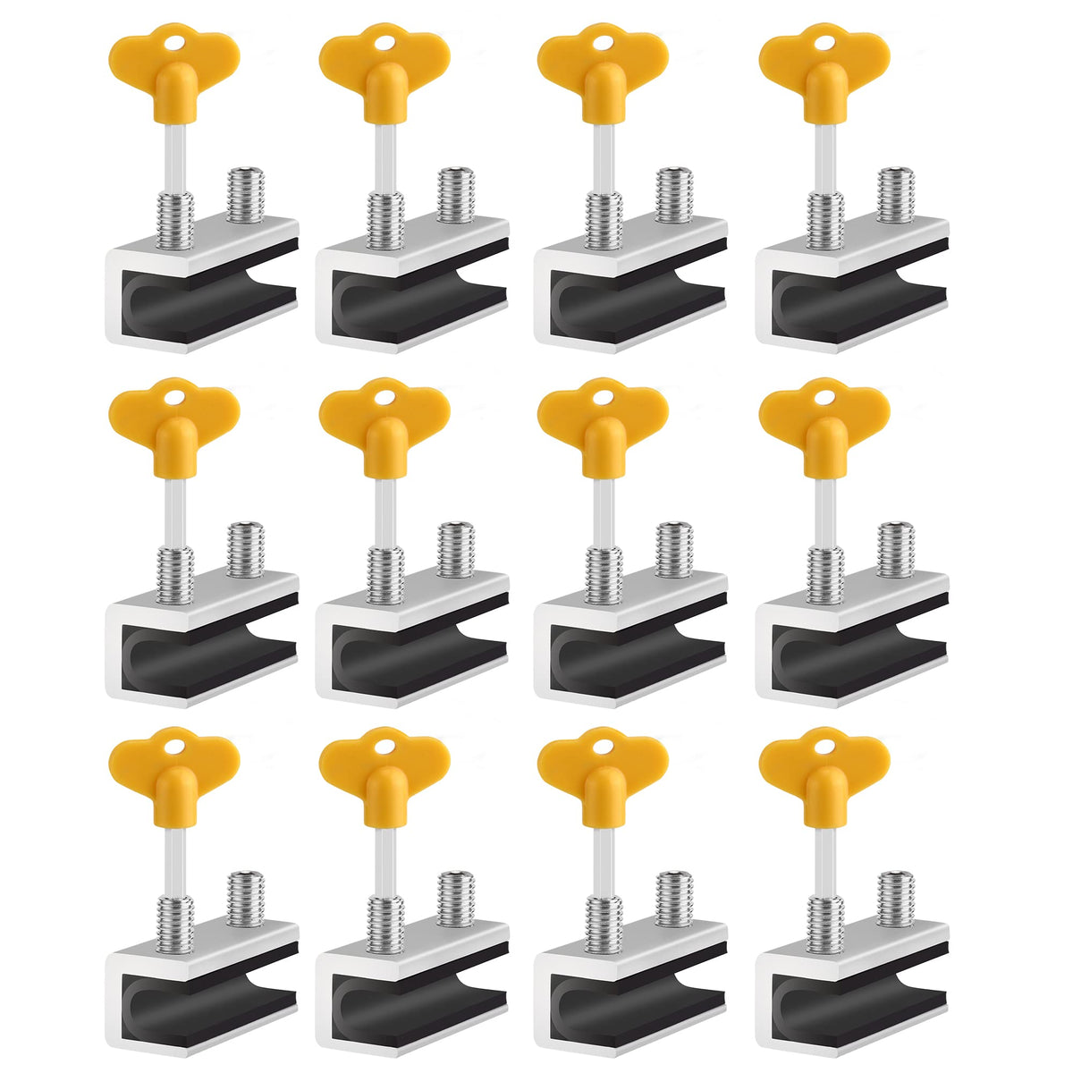 Penmama window locks 12-pack with key for secure sliding windows and doors.