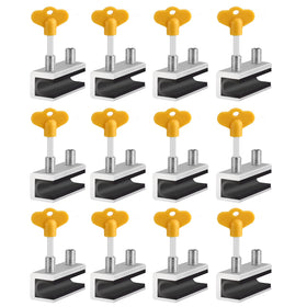 Penmama window locks 12-pack with key for secure sliding windows and doors.