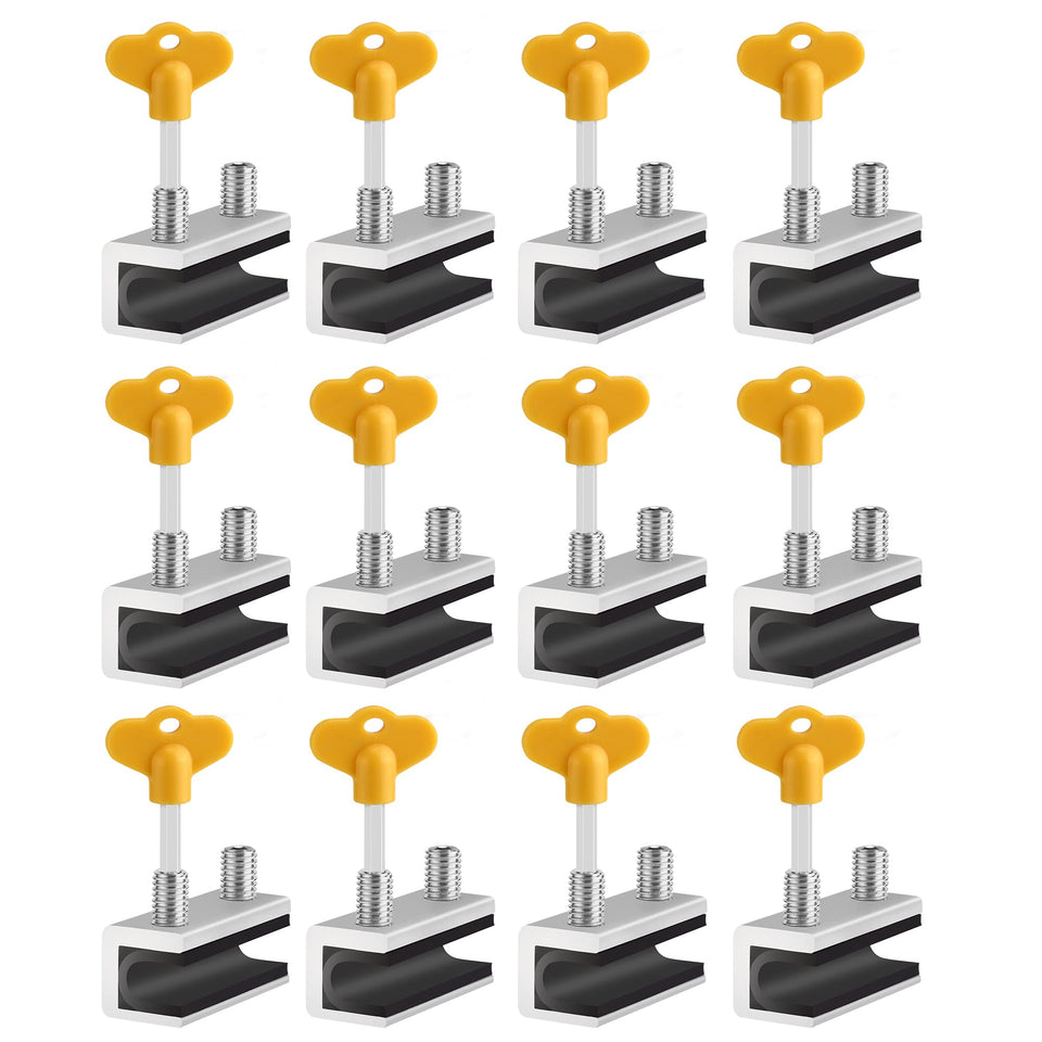 Penmama window locks 12-pack with key for secure sliding windows and doors.