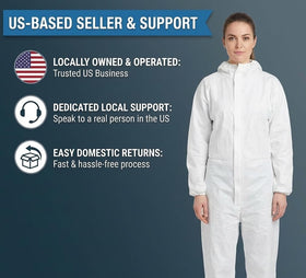 PENTAGON SAFETY EQUIPMENT white disposable coveralls for extreme work environments