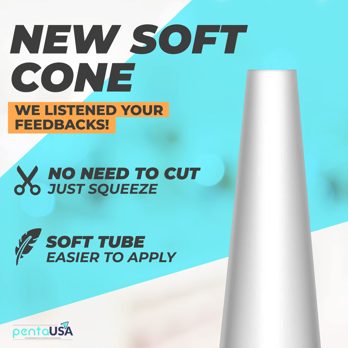 PENTAUSA application process visual showing coats and even texture for deeper gaps.