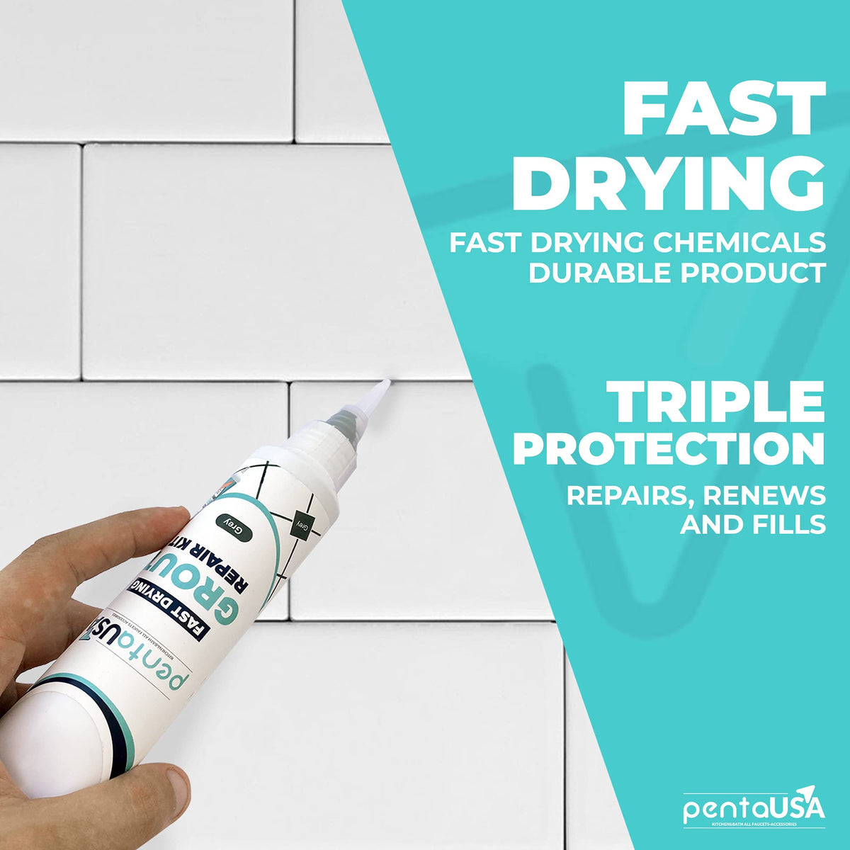 PentaUSA kitchen tile grout restoration for backsplash seams